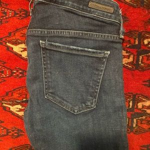 Dark wash skinny jeans